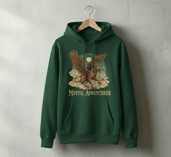 Mystic Adventurer Eagle Hoodie (Forest Green)