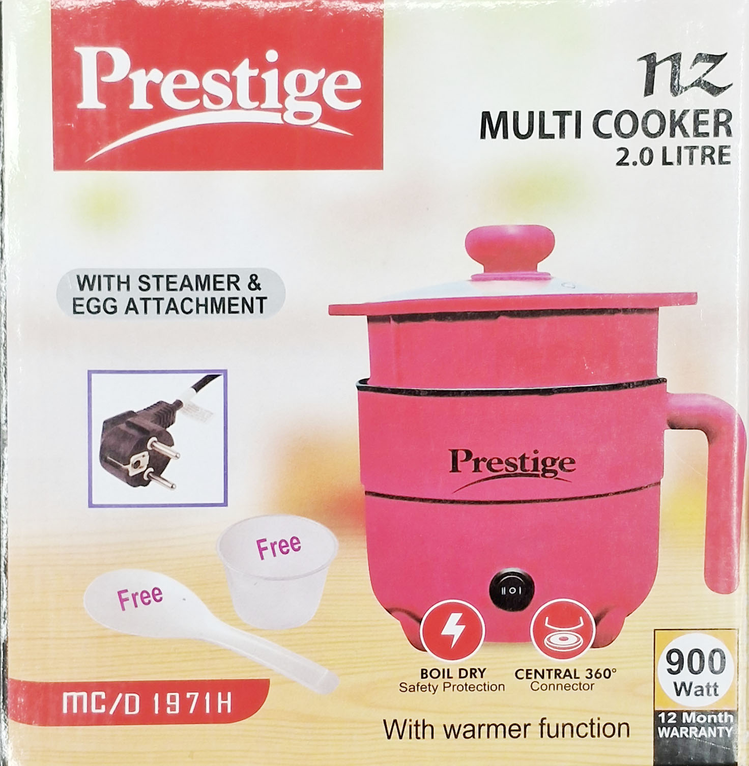 Multi Cooker - 2.0 Litre (900W) with Steamer &amp; Egg Attachment