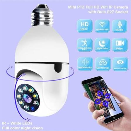 PTZ Bulb WiFi Camera 1MP E27 CCTV